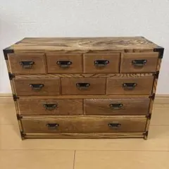 昭和レトロ 和箪笥 小引き出し 10杯 木製 金具 古道具 収納