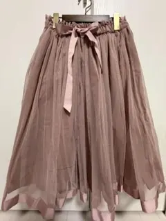 Fint チュールスカート　くすみピンクのサムネイル