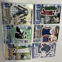 アイカツカード 6枚セット(ストライプトレンチワンピ、モノブロックシューズ等)