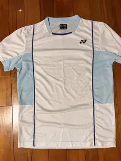 YONEX 半袖バドミントンウェア ホワイト/ライトブルー