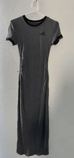 DAZY グレー 半袖 ミニワンピース M