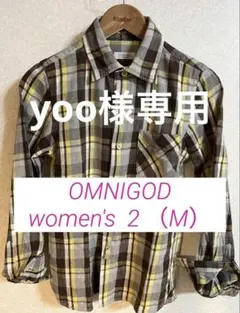 【美⭐️USED】OMNIGOD ネルシャツ　women'sサイズ2 【JP M】のサムネイル