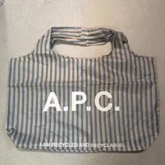 【即日発送‼️】A.P.C 大容量ストライプ　トートバッグ エコバッグ　ノベルティのサムネイル