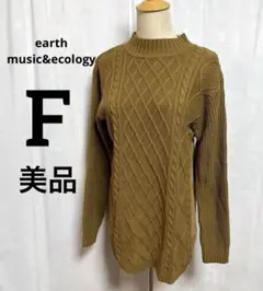 earth music&ecology 美品　F ブラウン ニット 長袖