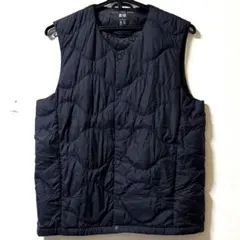 【極美品】UNIQLO ユニクロ　ウルトラライトダウン　ベスト　ネイビー　S