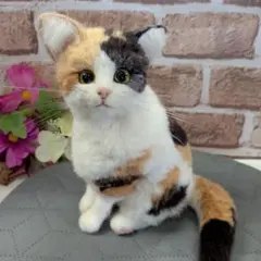 羊毛フェルト猫