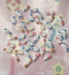 在庫ラスト 산리오 キティ カップ麺 ネイルパーツ 50個mix