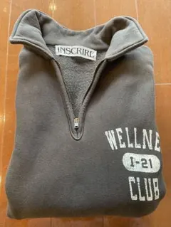 INSCRIREアンスクリア⭐︎難ありハーフジップロゴスウェット