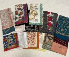 ブランドハンカチ 15枚＋レースハンカチ1枚 セリーヌ レノマ他