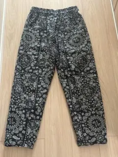 Cookman クックマン ワイドシェフパンツ ブラック バンダナ柄