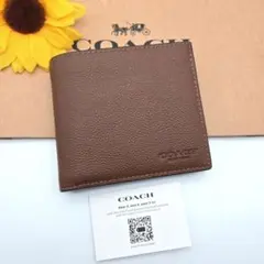 COACH 折り財布 新品 サドル 新作 お札入れ 小銭入れ 在庫わずか 