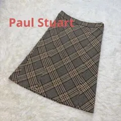 Paul Stuart ポールスチュアート チェック柄 タイトスカート ひざ丈
