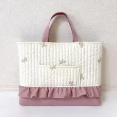 レッスンバッグ ヌビ　リボン刺繍