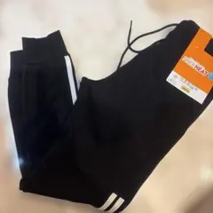 新品未使用　FIBERHEAT キッズ　ジョガーパンツ　裏起毛　ブラック