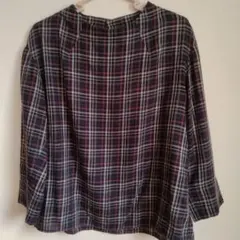 ヒューマンウーマンチェック柄 ブラウス