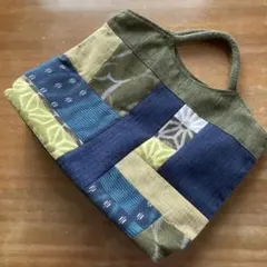 再お値下❗️新品未使用❗️お値下‼️久留米絣パッチワークの2ウェイトートバッグ