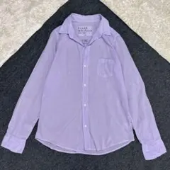 希少S✨フランクアンドアイリーン バリー スキッパー コットンシャツ 薄手 紫のサムネイル