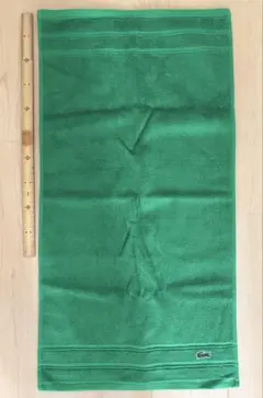 新品 LACOSTE フェイスタオル グリーン 約40cm x 77cm
