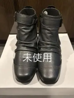 お値下げ 【未使用】ALPHA CUBIC グレー 本革ショートブーツ 22.5