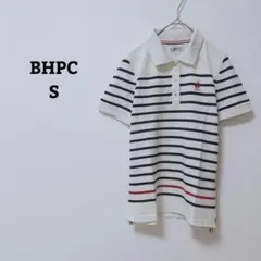 ビバリーヒルズポロクラブ　ポロシャツ　ロゴ刺繡　ボーダー　綿混　ゴルフウェア　Sのサムネイル