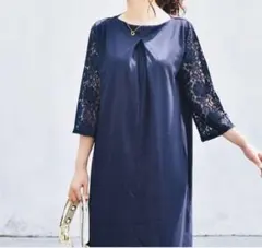 Milk tea マタニティワンピース ネイビー