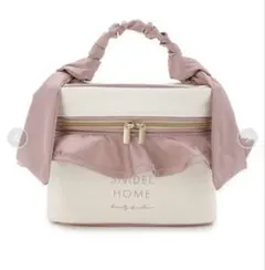 SNIDEL HOME キャンバスバニティポーチ ピンクベージュ