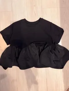 machatt マチャット ボリュームペプラムT Tシャツブラックのサムネイル