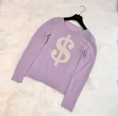 本物 美品 ルシアンペラフィネ カシミヤ100% ニットセーター S 薄紫のサムネイル