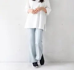 ハニーズ カラーフレアパンツ 水色 Lサイズ