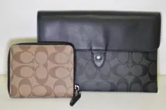【新品未使用・セット】COACH 二つ折り財布 ＋ C2024 クラッチバッグ