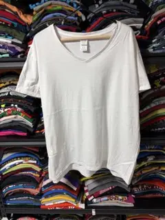 GILDAN 無地 Vネック Tシャツ ホワイト 3XL
