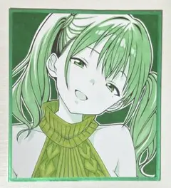 手描きイラスト オリジナル 女の子 アナログ 色紙