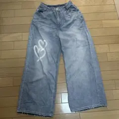 レピピアルマリオ　ホックデニムワイドパンツ　接触冷感　Mサイズ