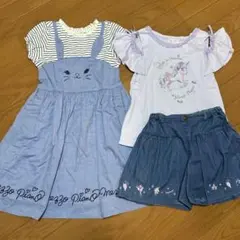 メゾピアノうさぎワンピース　Tシャツ　140 ユニコーン刺繍スカート　まとめ売り