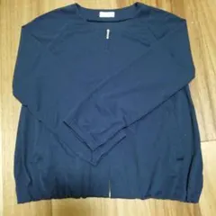 JEUNE MAMAN ネイビー ノーカラージャケット