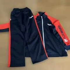 FILA ジャージセット 黒/赤