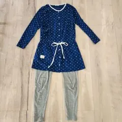 ミッキードット柄 授乳服パジャマ