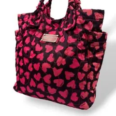 MARC BY MARC JACOBS ハート柄 トートバッグ ナイロン ピンク