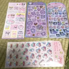 サンリオ　クロミ　マイメロディ　コットンパフィーシール　うるちゅるシール　正規品