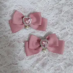 リボンクリップ　ハンドメイド　量産型　地雷系　推し活　ヘアメ