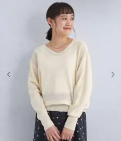 【美品】green label relaxing 2WAYニット ウォッシャブル