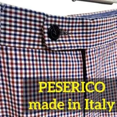美品★PESERICO チェック柄パンツ イタリア製 匿名配送