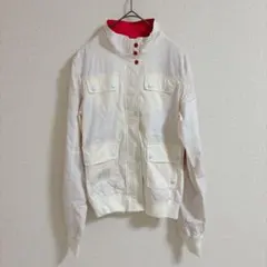 美品❣️プーマ PUMA ジャケット 上着 シンプル 白 ポケットあり