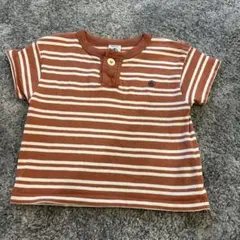 プチバトー　半袖Tシャツ　ボーダー　1歳のサムネイル