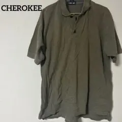 訳あり‼️ CHEROKEE カーキ 半袖 ポロシャツ メンズ トップス