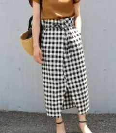 【IENA】　ハイウエストラップスカート36