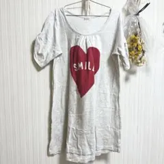 ハートマーケット　半袖Tシャツ ハート SMILEのサムネイル