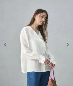 美品】UNITEDARROWS フリルカラー2WAY ブラウス ウォッシャブル - メルカリ