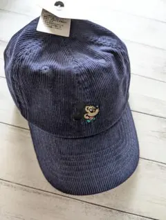 コーデュロイ キャップ ネイビー