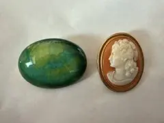 ヴィンテージブローチセット（カメオ付き）